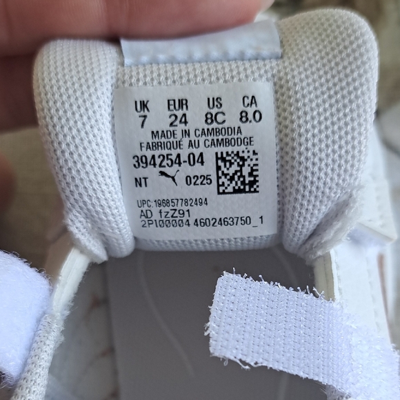Puma Kids White Velcro Sneakers - Picture 2 of 3